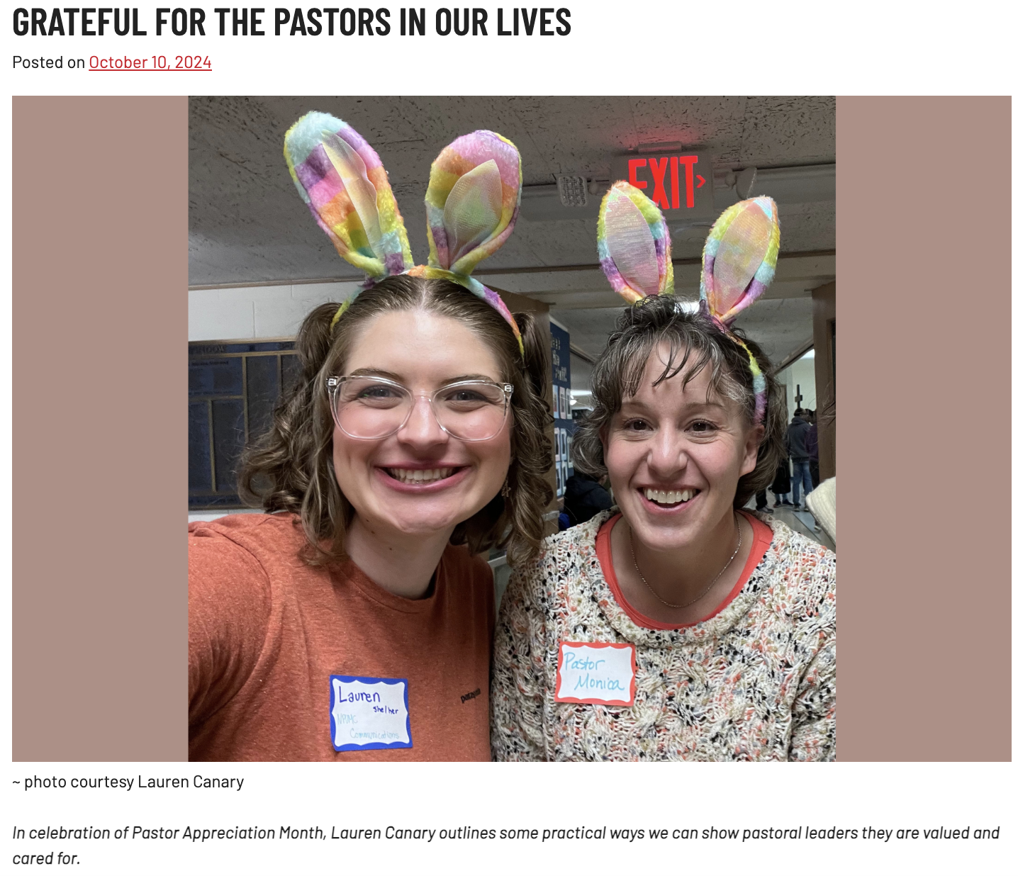 Pastor Appreciation Month '24